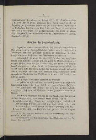 Ursachen der Sozialdemokratie.