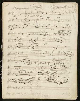 Sonate 1 f-Moll (Klarinette)