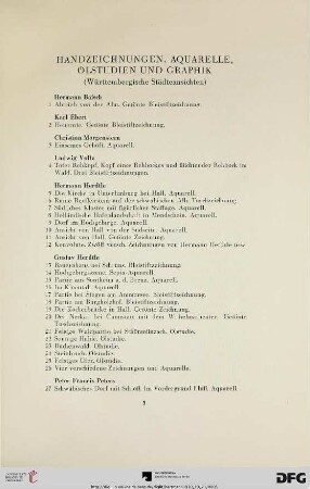 Handzeichnungen, Aquarelle, Ölstudien und Graphik (Nr. 1-27)