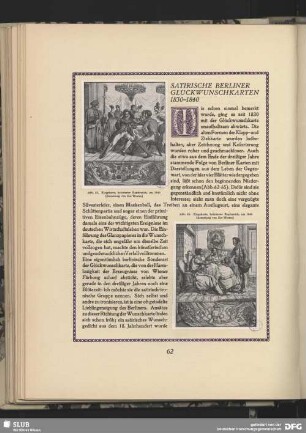 Satirische Berliner Glückwunschkarten 1830-1840