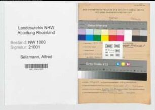 Entnazifizierung Alfred Salzmann, geb. 15.07.1902 (Justizinspektor)