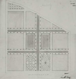 Wermsdorf, Schloß Hubertusburg, Plan des hinteren Küchengartens