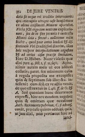 352-363, Haec D. Huber. Nunc vide sis quae ....(§ I)