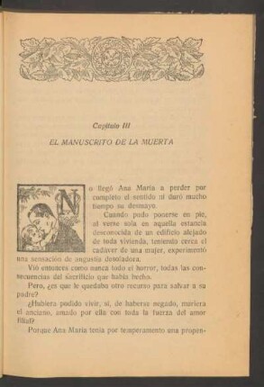 Capítulo III - El manuscrito de la muerta