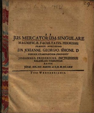 Ius mercatorum singulare