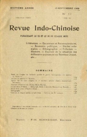 15 Septembre 1905. No 17