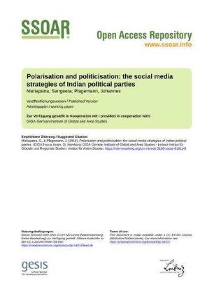Polarisation and politicisation: the social media strategies of Indian political parties