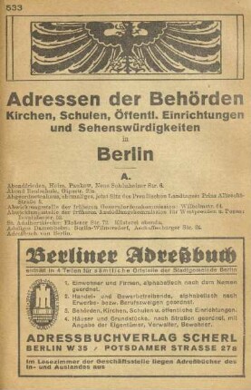 Adressenverzeichnis