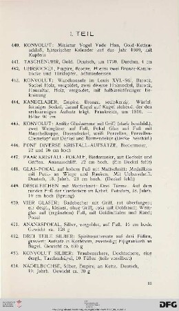 I. Teil (Nr. 440-703)