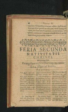 Feria Secunda Nativitatis Christi.