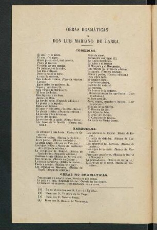 Obras dramáticas de Don Luis Mariano de Larra