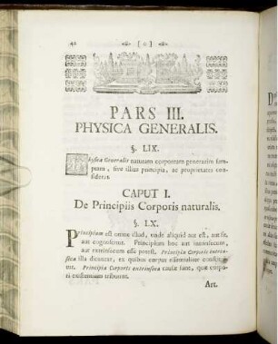 Pars III. Physica Generalis.