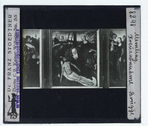 Memling, Triptychon mit Beweinung Christi (Triptychon von Adriaan Reims) (Brügge SJH O.SJ0177.I)