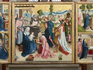 Marienretabel — Mittelbild mit der Anbetung der Könige
