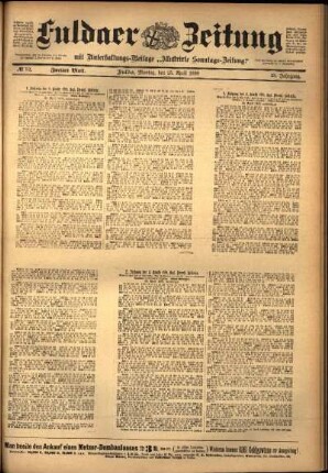 Zweite Ausgabe vom Montag, den 25. April 1898.