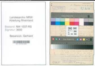 Entnazifizierung Gerhard Besancon , geb. 00.00.0000 (Stadtinspektor)