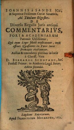 Ad titulum Digestorum de diversis regulis iuris antiqui commentarius