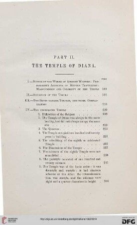 Part II: The temple of Diana [Contents]