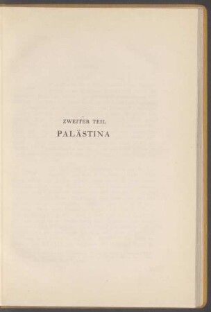 Zweiter Teil: Palästina