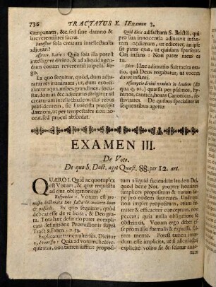 736-773, Examen III