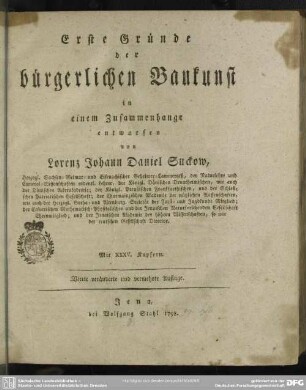 Erste Gründe der bürgerlichen Baukunst