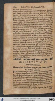 Dissertatio VI.