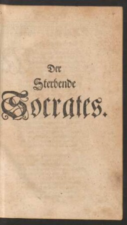 Der Sterbende Socrates