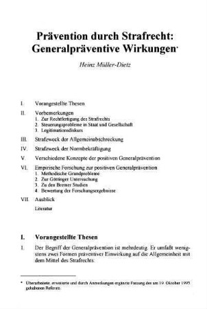 227-262, Prävention durch Strafrecht: Generalpräventive Wirkungen
