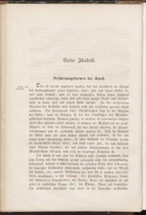 Vierter Abschnitt. Erscheinungsformen der Kunst.