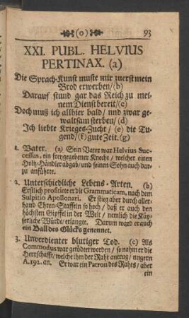XXI. Publ. Helvius Pertinax. (a)