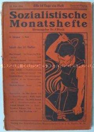 Gesellschaftstheoretische Halbmonatszeitschrift "Sozialistische Monatshefte"
