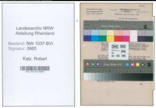 Entnazifizierung Robert Katz , geb. 19.05.1895 (Lehrer)