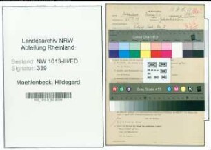 Entnazifizierung Hildegard Moehlenbeck , geb. 22.01.1909 (Lehrerin)
