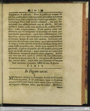 In Fugam vacui