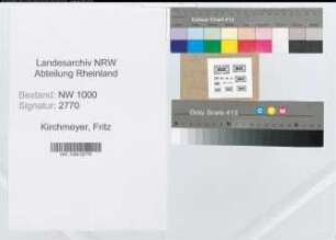 Entnazifizierung Fritz Kirchmeyer, geb. 18.08.1898 (Verwaltungsangestellter)