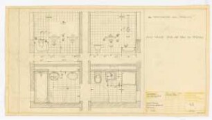 Wohnhaus Dr. Gnichwitz, Herten Ausführungsplanung: Bäder: Grundrisse, Ansichten 1:20