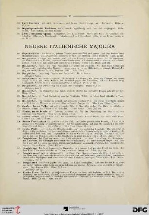 Neuere italienische Majolika (Nr. 316-346)
