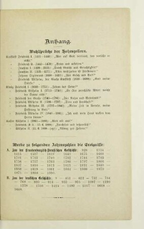 Wahlsprüche der Hohenzollern