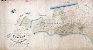 Erste Rein-Karte von den sämtlichen Grundstücken der Dorfschaft Coserow und dem zum Königlichen Forst-Revier Pudagla gehörigen Damerowschen Eichholz ; Insel Usedom, Usedom-Wolliner Kreises