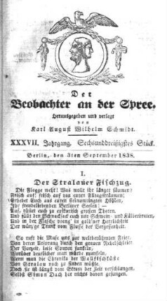 36. Stueck, 3. September 1838