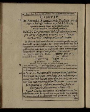 Caput IV. De Anomaliis Accentuationis Prosaicæ, certa lege ab Analogia hactenus exposita deflectentis.