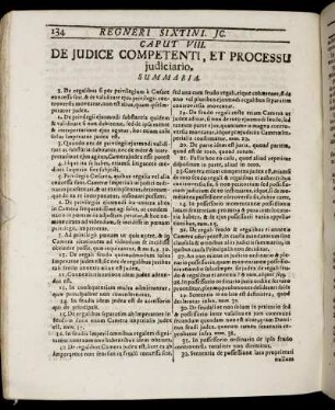 Caput VIII. De Judice Competenti, Et Processu judiciario
