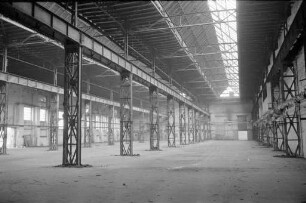 Abbruch der ehemaligen Fabrikationshallen der Nähmaschinenfabrik Junker & Ruh an der Bannwaldallee