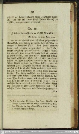 Nr. 10. Fräulein Rudenschöld an G. M. Armfeldt. Stockholm den 12ten Febr. 1793