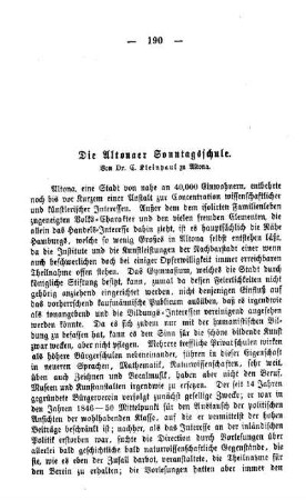Die Altonaer Sonntagsschulen
