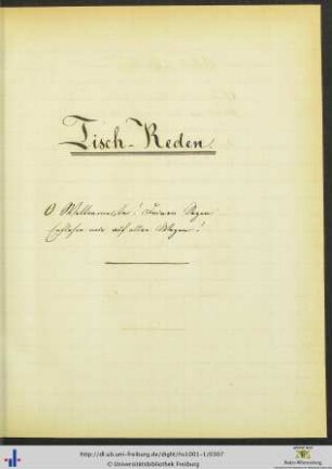 Tisch-Reden.
