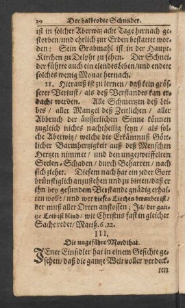 III. Die ungefähre Mordthat.