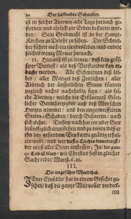 III. Die ungefähre Mordthat.