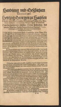 Handlung und Geschichten des 1520 jars.