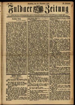 Ausgabe vom Samstag, den 25. November 1893.